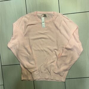 J. Crew Light Pink Crew Neck Sweater